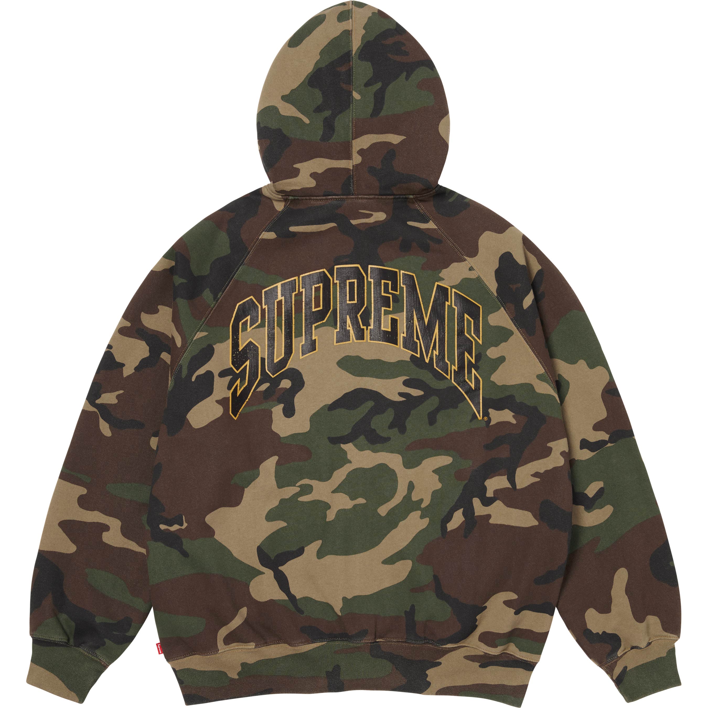 Cracked Raglan Zip Up Hooded Sweatshirt view 16